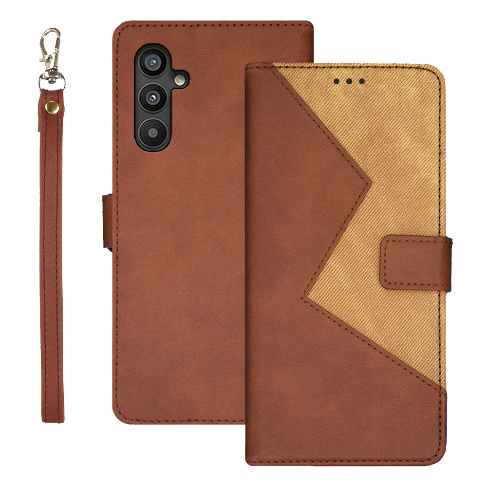 IDEWEI For Samsung Galaxy A34 5G Anti-scratch Leather Phone Case Color Splicing Stand Card Holder Phone Cover IDEWEI For Samsung Galaxy A34 5G Anti-scratch Leather Phone Case Color Splicing Stand Card Holder Phone Cover